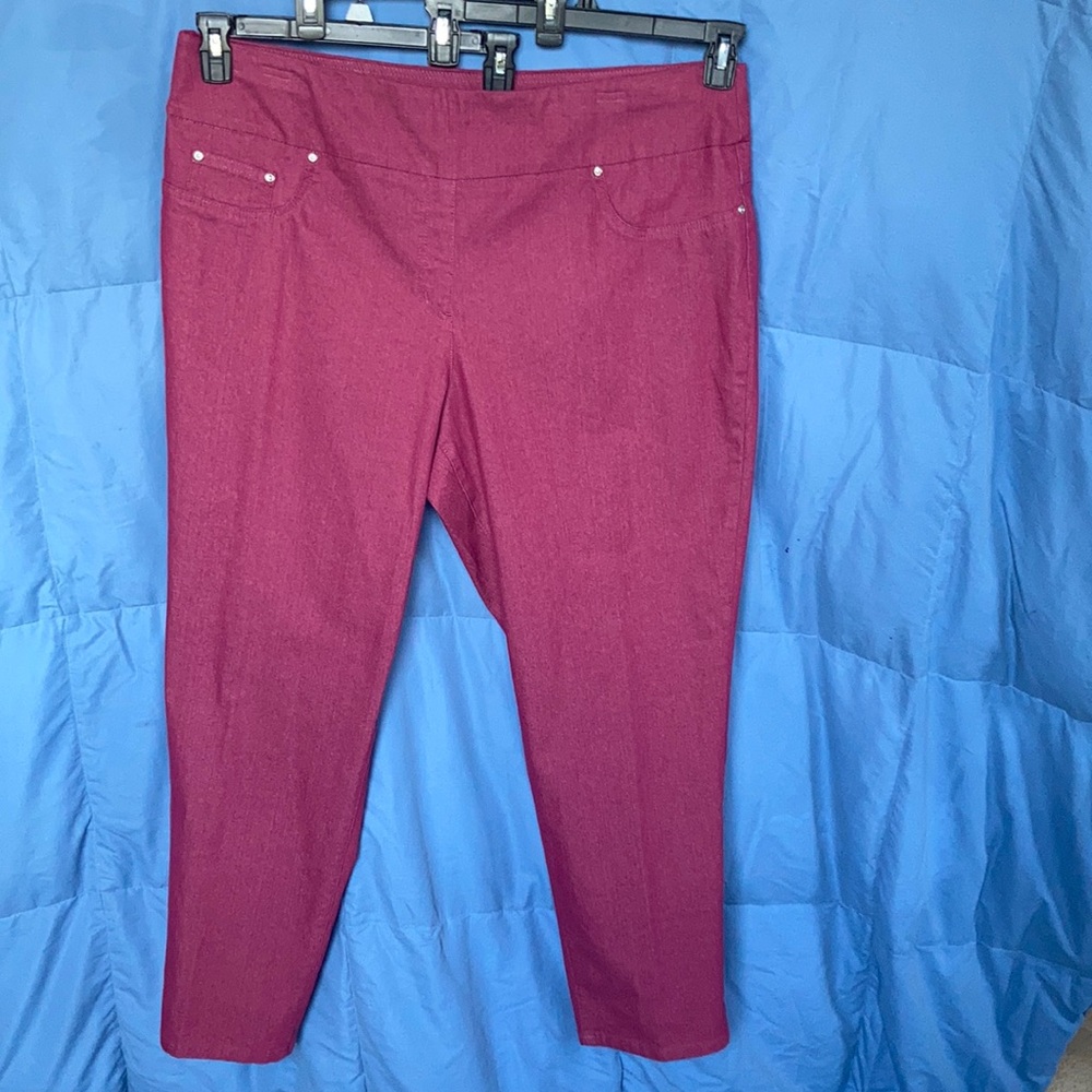 Hearts of Palm pant berry pull on pant size 22W - Picture 3 of 17